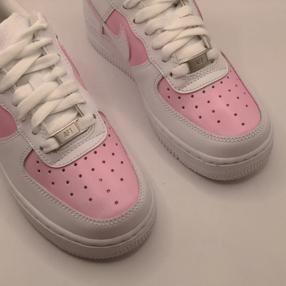 New Nike Air Force 1 Women's Custom Sneakers Pink/White Sz 5 - Picture 10 of 14